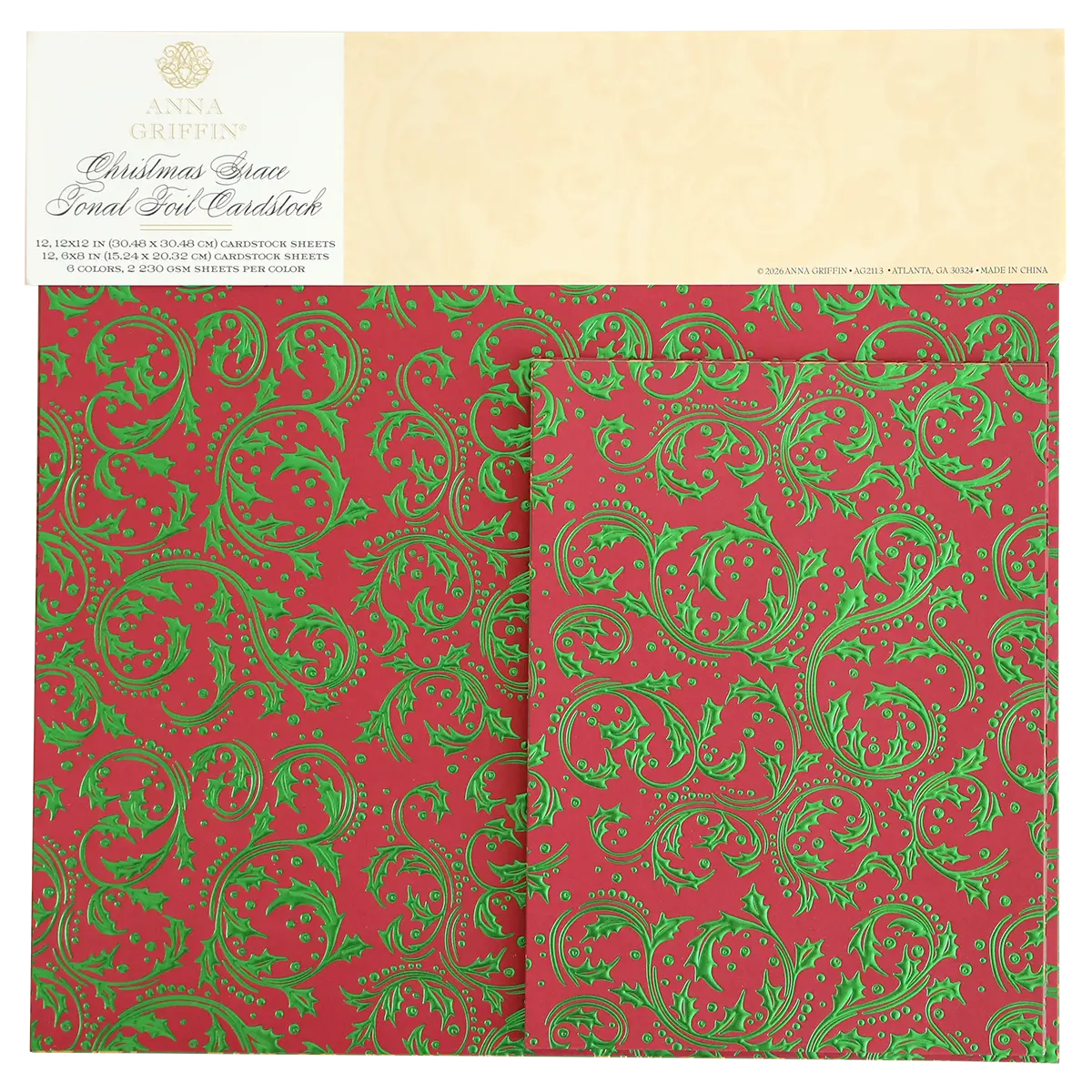Christmas Grace Tonal Foil Card Stock