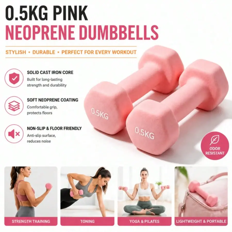 Cast Iron Dumbbell Weights one Pair Multiple Sizes Suitable for Home Fitness Female Fitness Aerobics arm Exercises a Set of 2