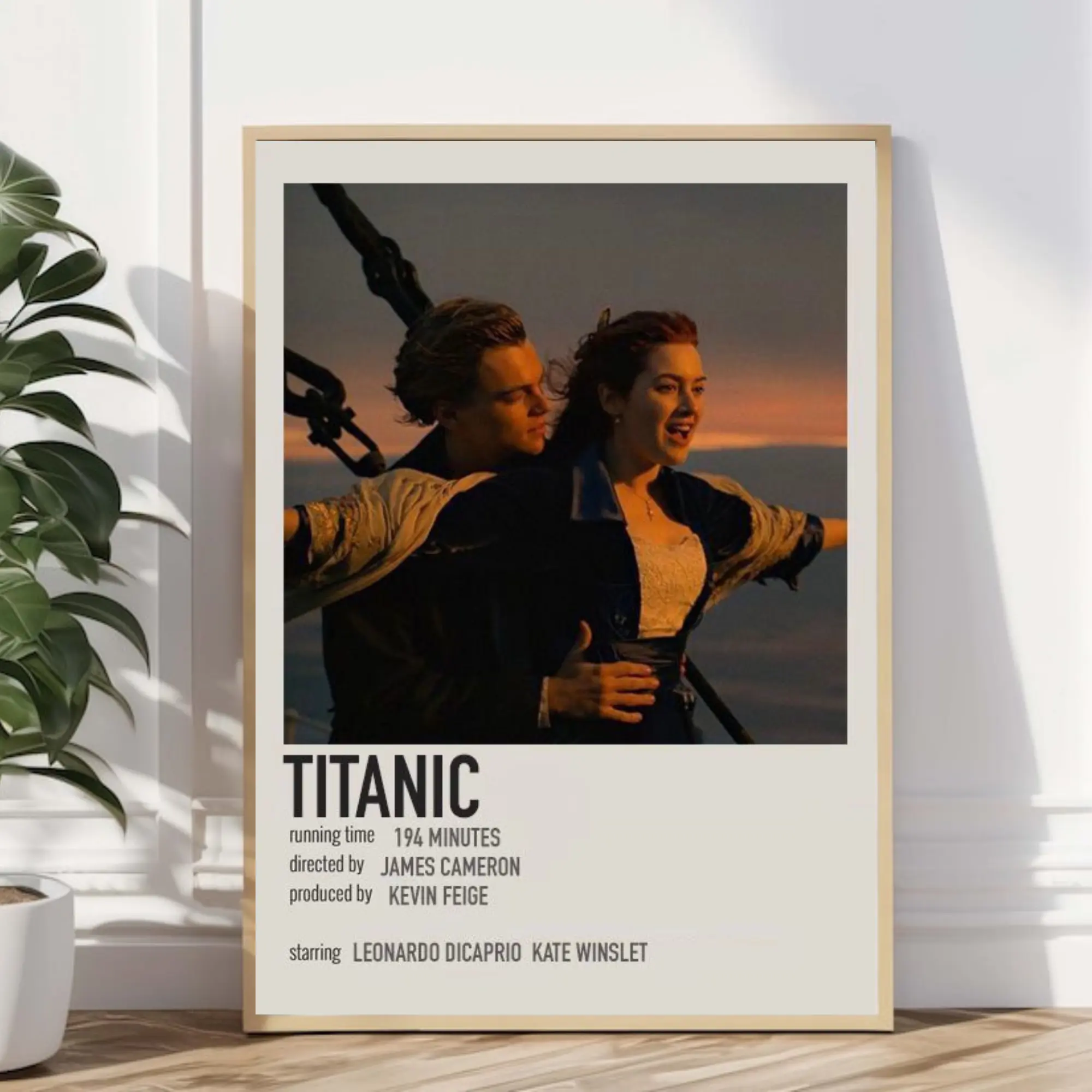 Titanic Movie Poster, Alternative Movie Poster Collage, James Cameron's Titanic Film Print Poster, Leonardo DiCaprio and Kate Winslet Poster