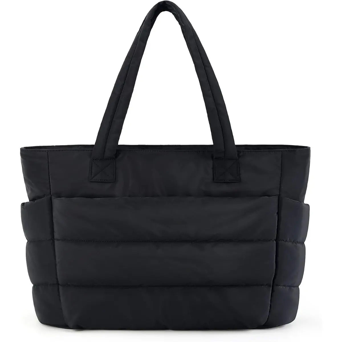Quilted Puffy Bubble Tote Bag, Lightweight Laptop Shoulder Handbag, Multifunctional Bag, Multiple Compartments, Organizer Design, Durable Zippers, Puffer Laptop Tote