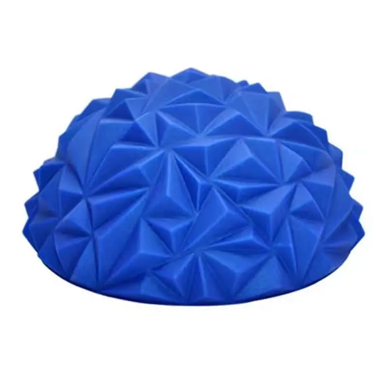 Yoga Half-Ball Trainer - Textured Hemisphere Yoga Ball 16 cm with Foot Massage Surface for Balance Training - Core Stability & Outdoor or Indoor Play - Dual Purpose Exercise & Game Equipment | Blue, Indoor/Outdoor