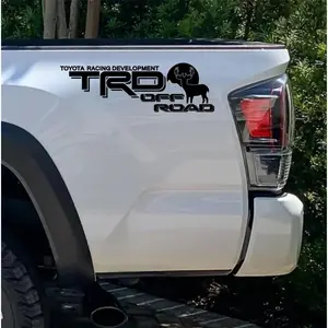 TRD Off Road Deer Decal, Toyota Tacoma Tundra Ford Runner Truck bedside decal set of 2 TRD Deer Mountain vinyl decal