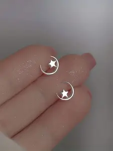 1 Pair Elegant Stud Earrings For Women For Engagement Anniversary Jewelry Valentine's Day Gift