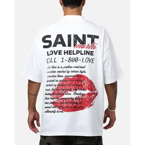 Saint Morta Love Helpline Mock T-Shirt Off-White