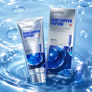 GHK-CU copper peptide Cleanser, Rich Foam Deep Pore Cleansing Facial Wash, Hydrating & Refreshing Formula for Smooth Skin, Gentle Daily Care for All Skin Types