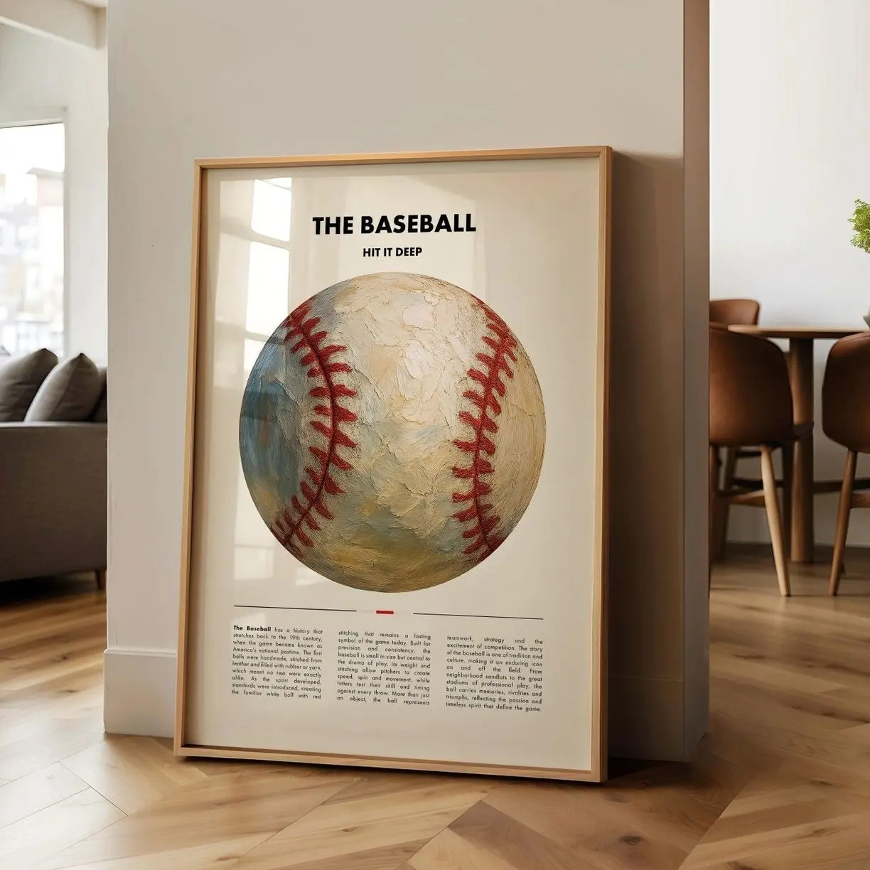 Baseball PRINTED Poster | Vintage Style Baseball Art Print | Sports Wall Decor | Baseball History | Baseball Fan Gift | Wallpaper