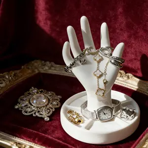 Hand-Shaped Jewelry Stand, Perfect Display Stage for Necklaces, Sweet Kiss Design, Multi Compartment Design, No Rings Watches Included, Ideal for Vanity