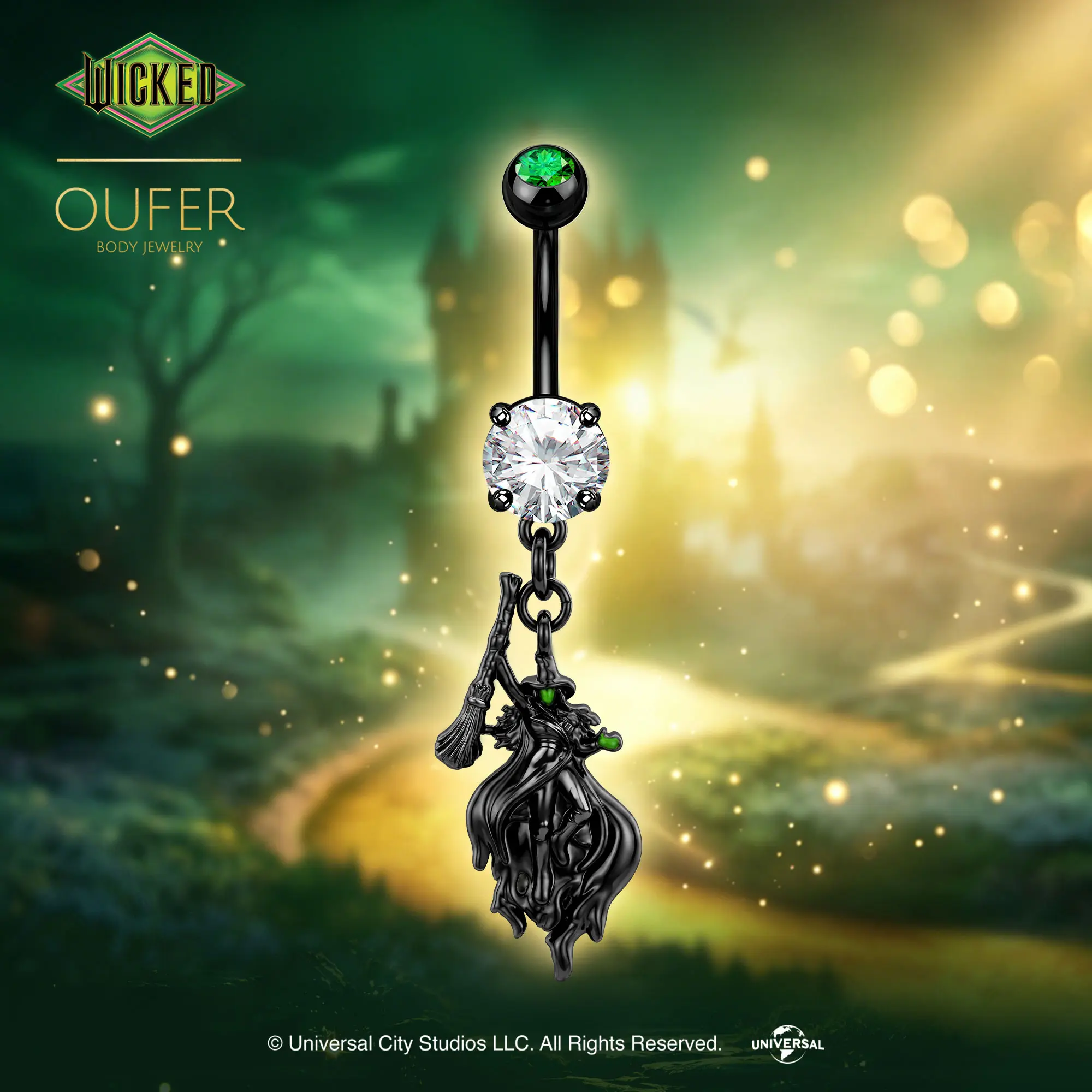 WICKEDXOUFER Elphaba Pendant Dangle Belly Button Rings