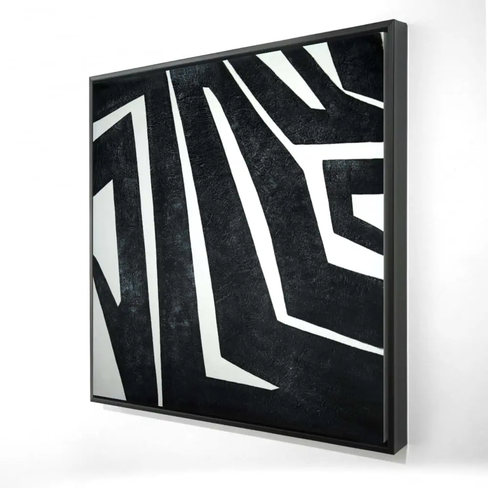 Begin Home Decor 2081-2424-AB96 24 x 24 in. Labyrinth Industrial Bedroom Shapes Framed Canvas Decor
