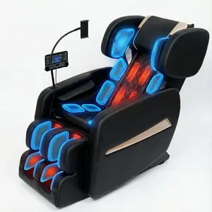 2026 model Full Body Massage Chair Zero Gravity Recliner with Heat 6 Fixed Rollers Auto Mode Air Pressure, Foot Massage, Touch Screen for Stress Relief Muscle Relaxation，Black