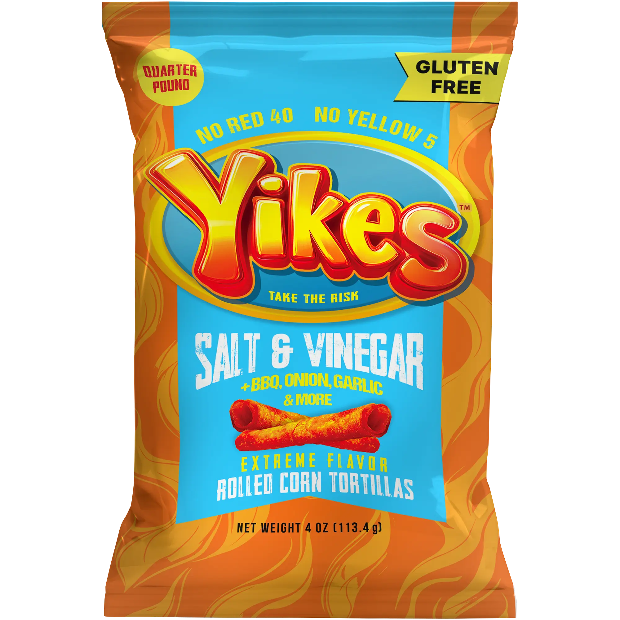Yikes Salt & Vinegar Rolled Corn Tortillas (4oz) (10 Bags)