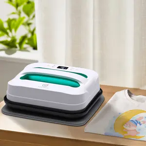 HP3 Heat Press Machine for T-Shirts, Portable Heat Press 12"X10", Iron Press for Sublimation ,HTV, Vinyl Shirt Press Machine for Hat, Bags, Heating Transfer Projects (Mint Green) wrinkle  free  clothes small  business  tools