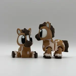 3D Printed Articulated Horse - Fully Movable Super Cute High Detail Figurine for Desk Shelf Decor Perfect Gift for Animal Lovers & Collectors