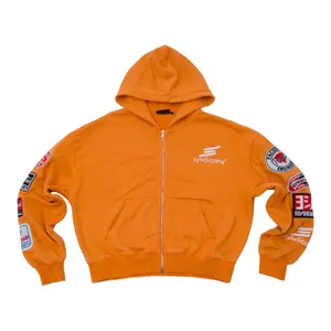 Syndicate Petrol Zip Up Hoodie Orange