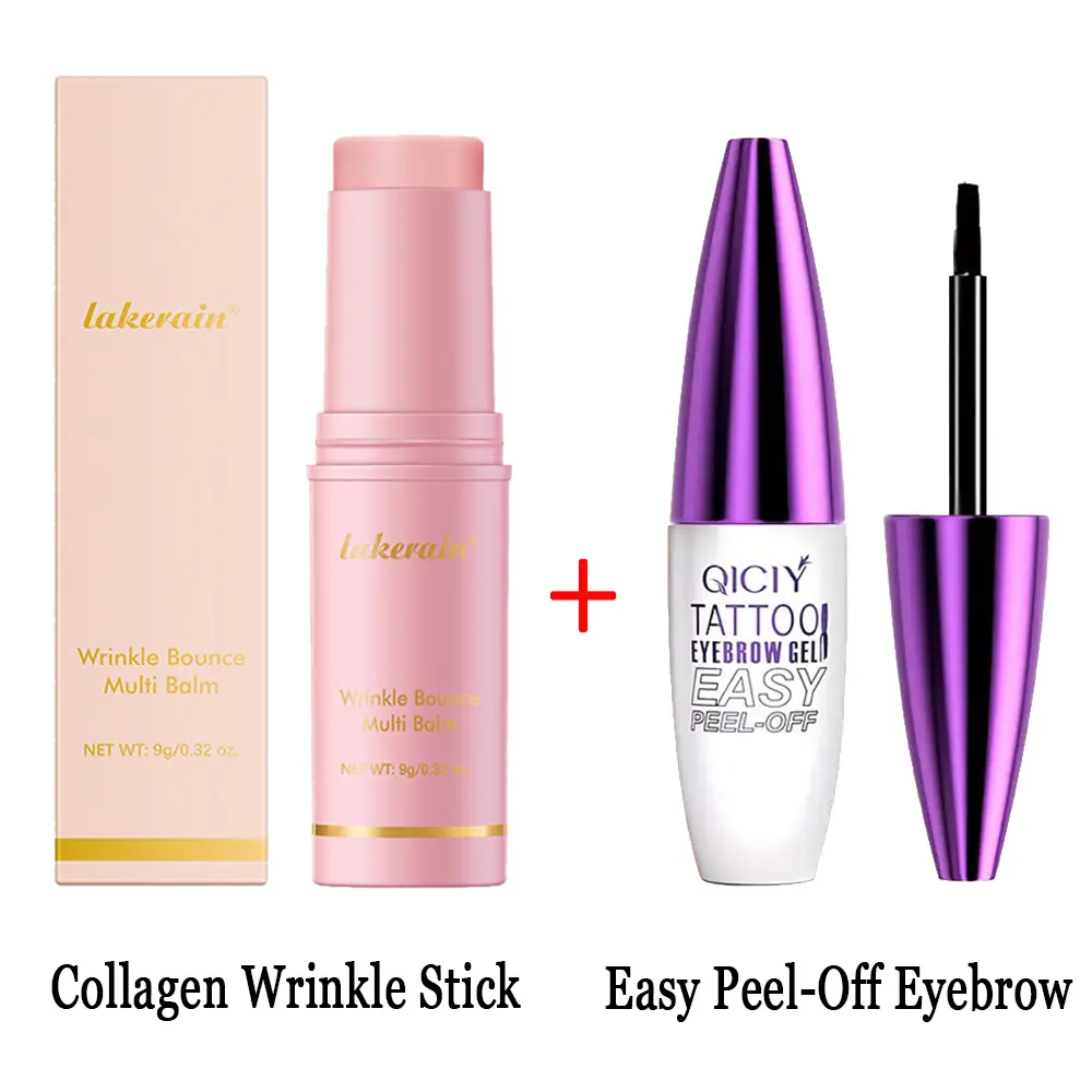 Pink Collagen Wrinkle Bounce Multi Balm Stick  & Hydrating Multi-Use Balm for Face Lips & Neck Anti-Aging Radiance Booster with Salmon Collagen Jeju Fermented Oil &  Skin Repair Moisturizing Hydrate Nourishing strong moisture daily moisturizer