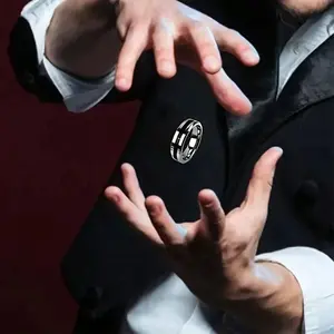 1pcs Floating Ring Magic Prop, Reusable Stainless Steel Levitating Ring for Close-Up and Stage Tricks, Random Style Party Entertainment Toy