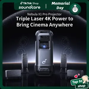 #tiktokshopmemorialday,Nebula X1 Pro Triple Laser 4K Home & Outdoor Cinema Projector, 3500 ANSI Lumens Mobile Theater, 7.1.4 Spatial Sound, Official Dolby Atmos, Optical Zoom, 56000:1 Contrast, Intelligent Setup outdoorfun