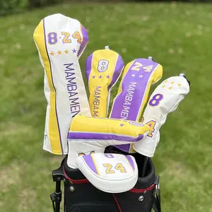 Waterproof PU Leather Golf Club Head Cover, Golf Accessories, Durable & Stylish Design for Hybrid Driver, Fairway Wood, Mallet Putters, Perfect Gift Idea