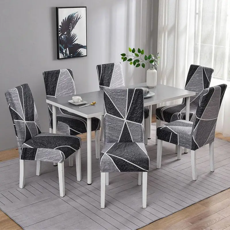 Geometric Print Chair Cover, Non-slip Stretch Chair Protective Cover, Chair Protector For Home, Halloween Decor