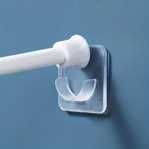 2pcs/set, Self Adhesive Hooks, Punch-free Wall Hook, Door Decoration Key Rack, Adhesive Strong Load-bearing Door Rear Hook, Wall Mounted Decorative Hook, Multifunctional Utility Hooks, Suitable for Bathroom Living Room Household Use