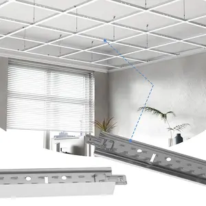 LooYee 10 PCS 24 Inch Cross Tee Drop Ceiling Grid System, 2 Ft Galvanized Steel Rust & Fire Resistance Easy Installation, Ideal for Basement Living Room Garage Kitchen Bathroom White