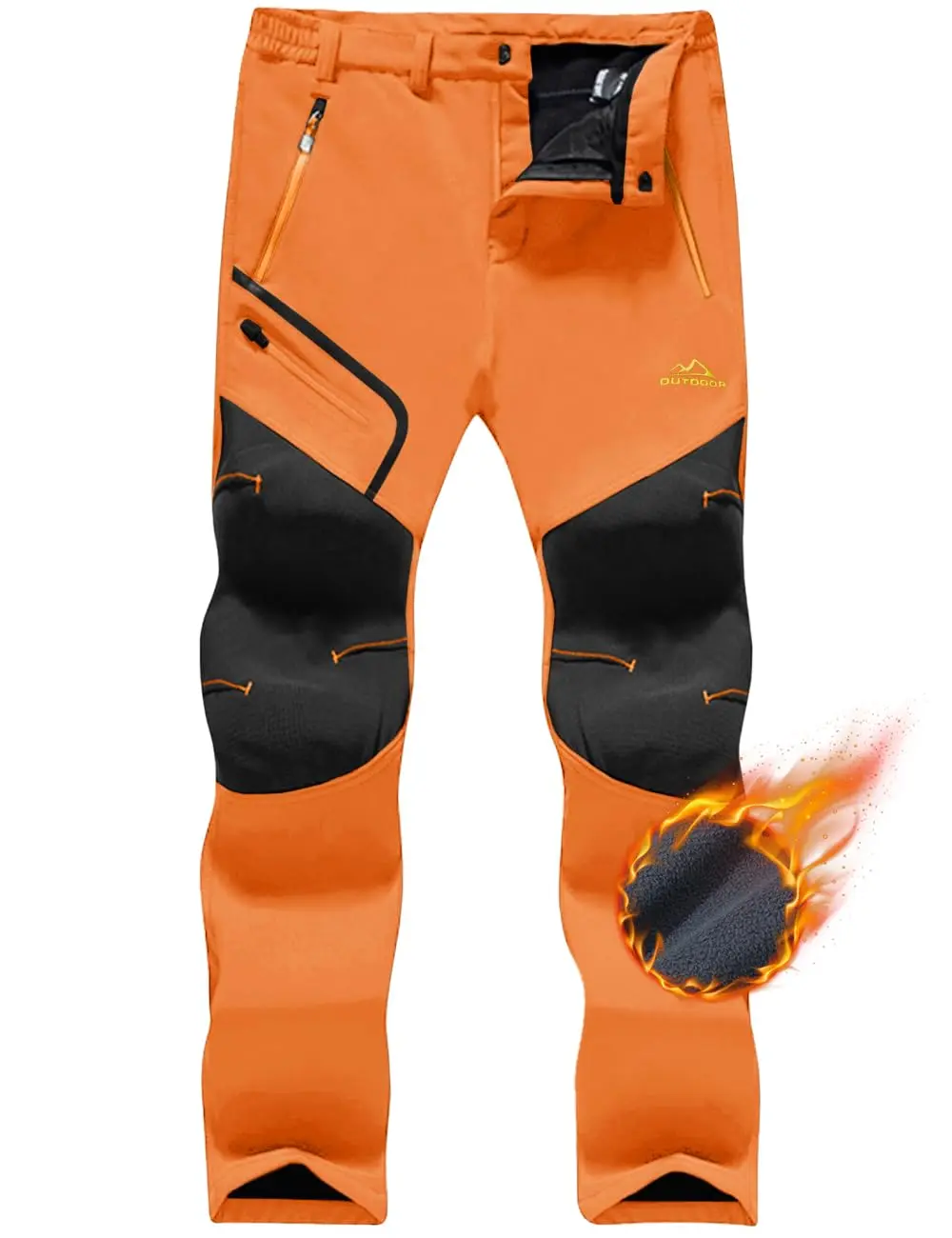 Men's Snow Ski Pants Fleece Lined Winter Pants for Men Water Resistant Thermal Snowboard Hiking Hunting Work