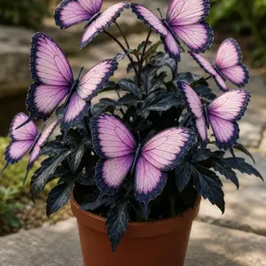 800pcs Butterfly Hosta Seeds, Low-Maintenance Shade Perennials for Patio Pots