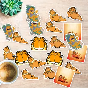 Stickers Pack 20 Pcs Chill Guitar Bottle Vinyl Garfield Water Laptop Aesthetic Bumper Car Colorful Bike Waterproof Skateboard Luggage