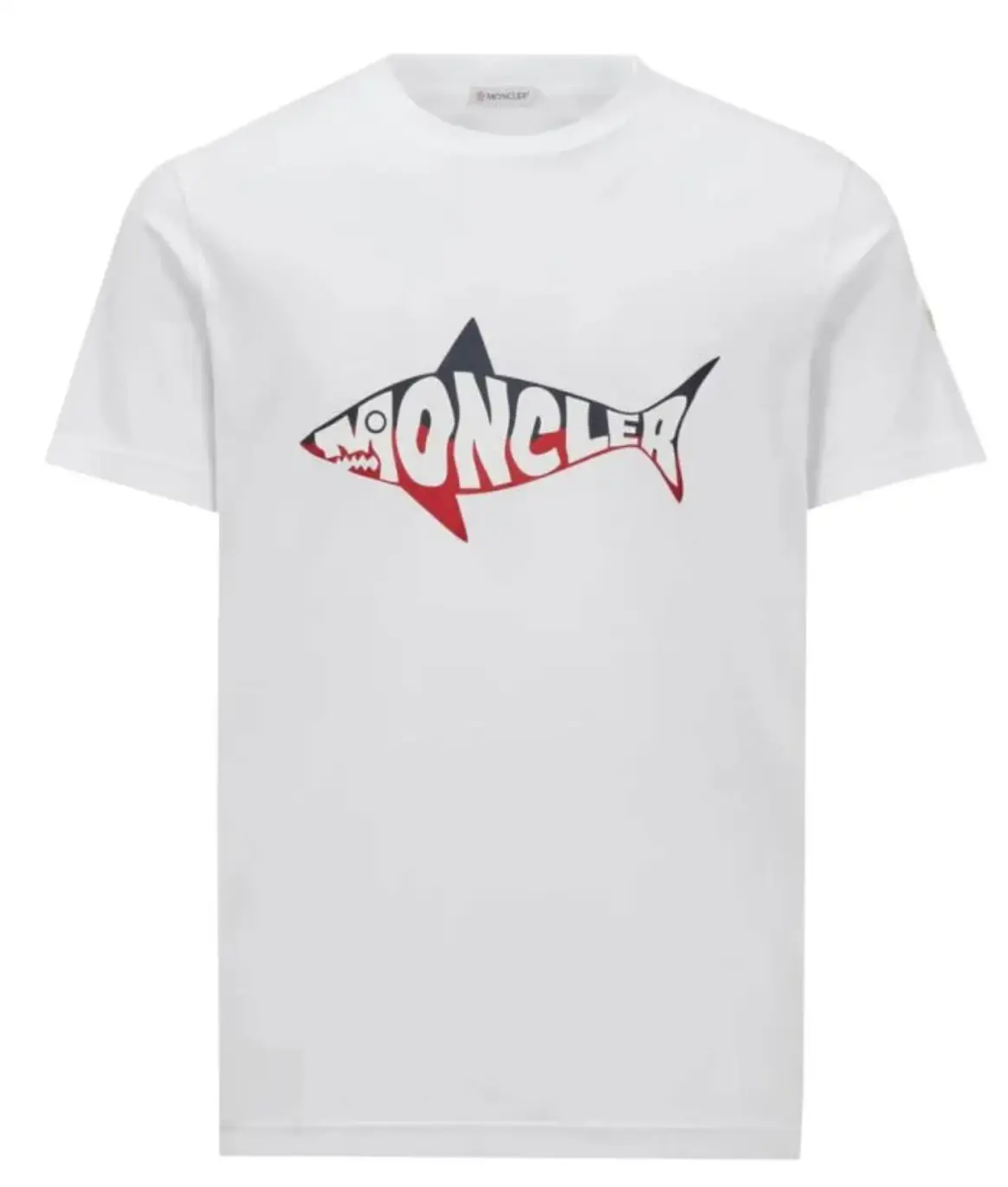 Moncler Shark Print T-Shirt White Small Brand New