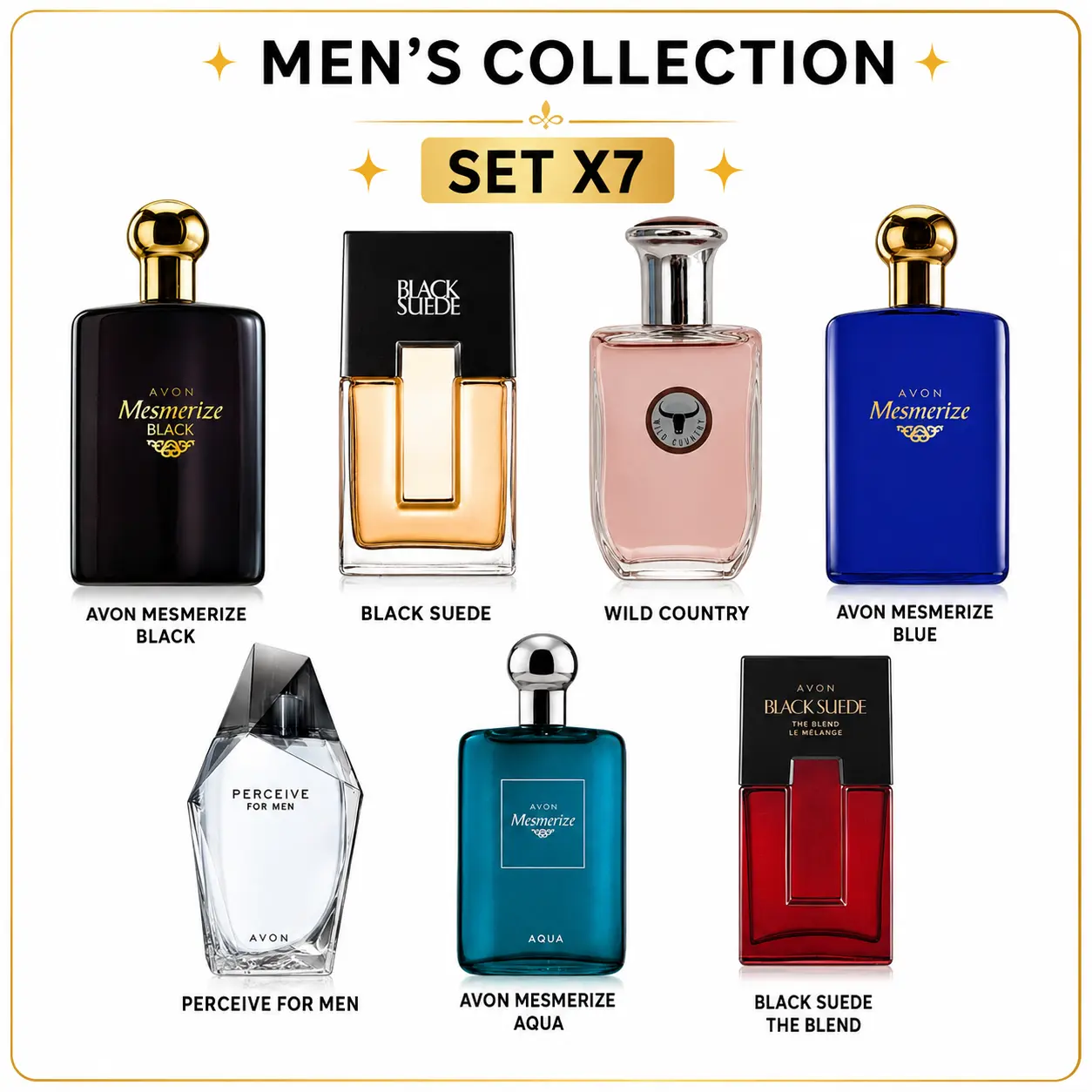 Avon Men's Ultimate Fragrance Collection Set | 7-Piece Cologne Bundle