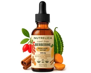 Berberine with Ceylon Cinnamon, Bitter Melon, Turmeric & Chromium – Blood Sugar Balance & Glucose Metabolism – 1200mg, No Sugar, Vegan, Non-GMO