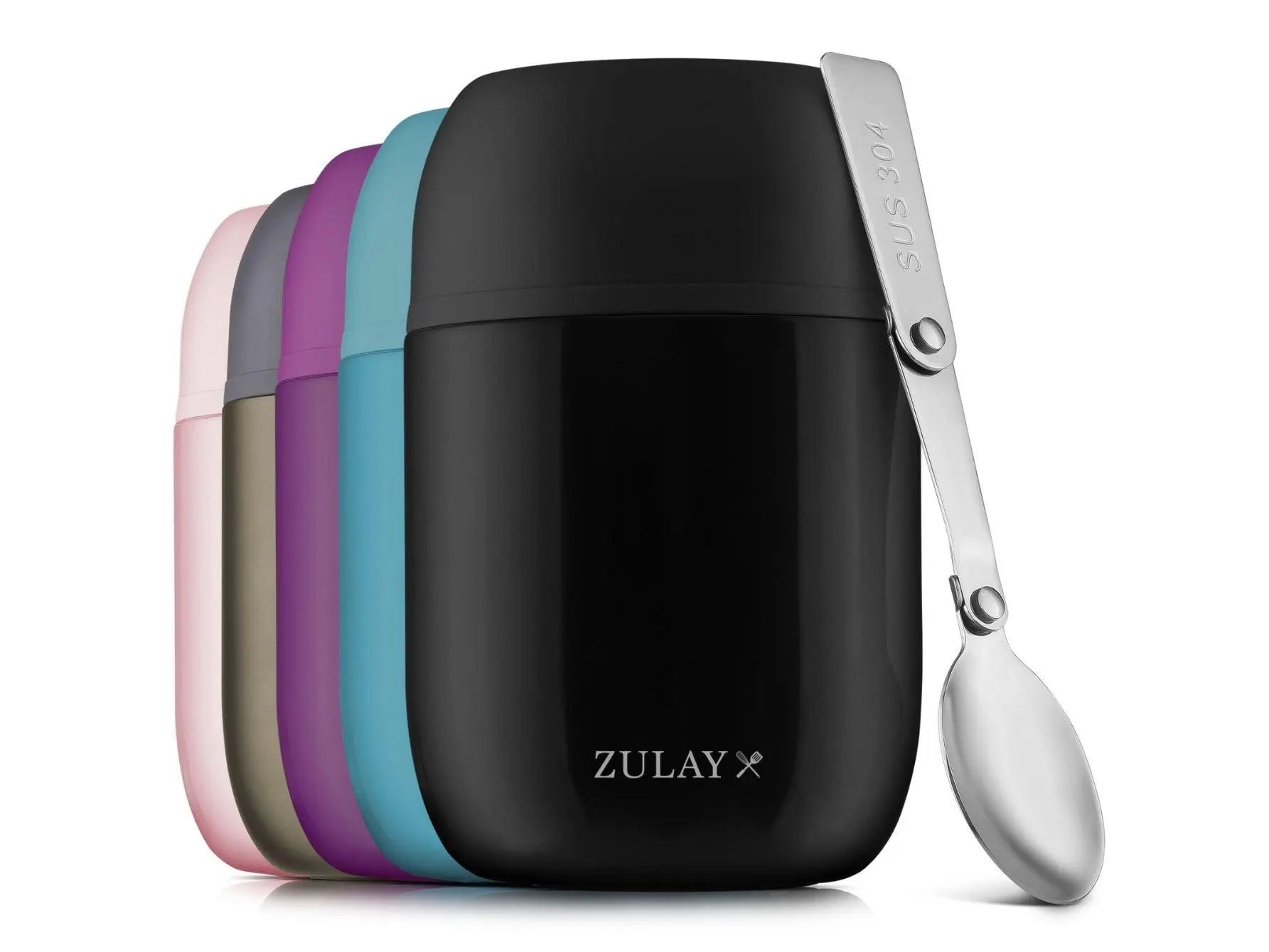 Zulay Vacuum Insulated Lunch Container - 16 oz Portable Rust-Resistant Stainless Steel with Airtight Lid, Lightweight Design for On-the-Go Meals