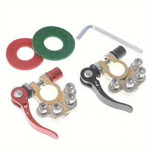 2 Battery Terminal Connectors, 4 Quick Release Disconnect Battery Terminals, Thickened Automotive Battery Terminal Clip, Car Battery