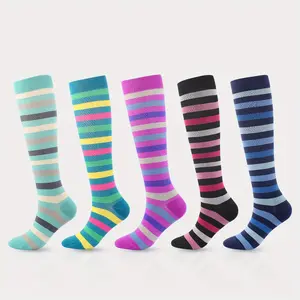 Compression Socks for Women Knee High for Running Athletic Nurses Pregnant Women Work Support Travel Flight Sports