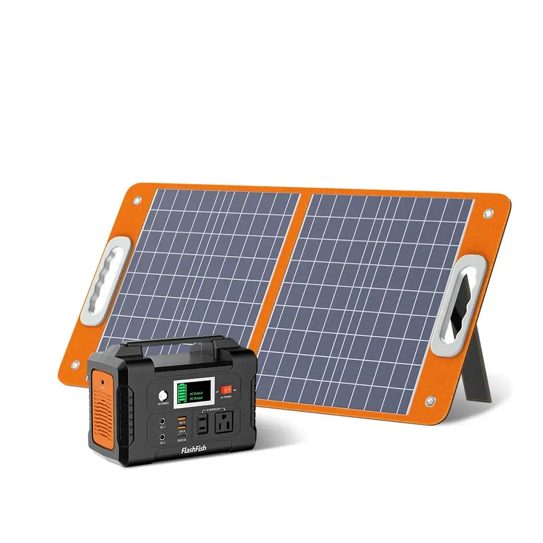 FlashFish 200W Portable Power Station - 40800mAh Solar Generator with 110V AC Outlet, 2 DC Ports, 3 USB Ports, USB-C/QC3.0 for Camping, Van Trips