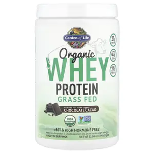 Garden of Life Organic Whey Protein, Grass-Fed, Chocolate Cacao, 13.96 oz (396 g)
