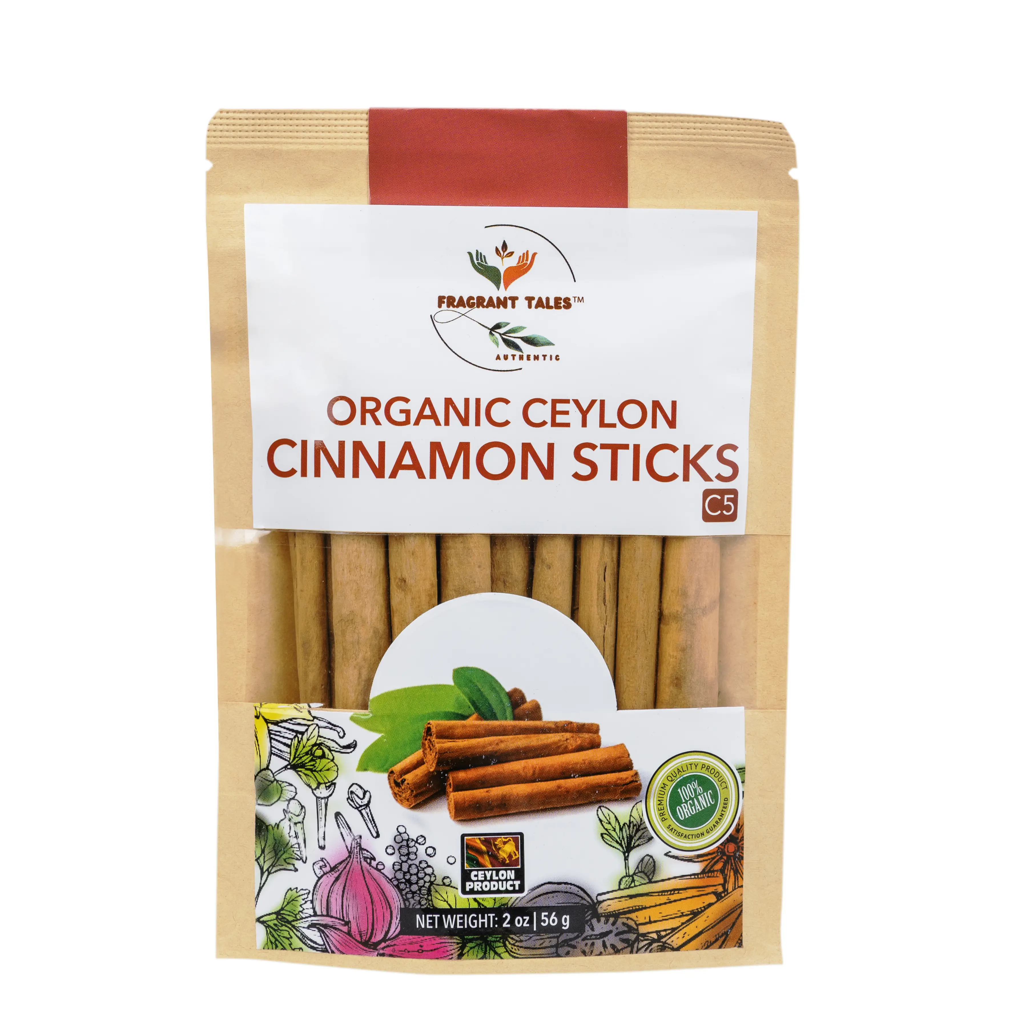 Ceylon Cinnamon Sticks , True Ceylon, USDA Certified, 100% Organic, Premium Grade, Non-GMO, Gluten-Free, Pure Sri Lankan Cinnamon Spice Sweet-Sugar Ci