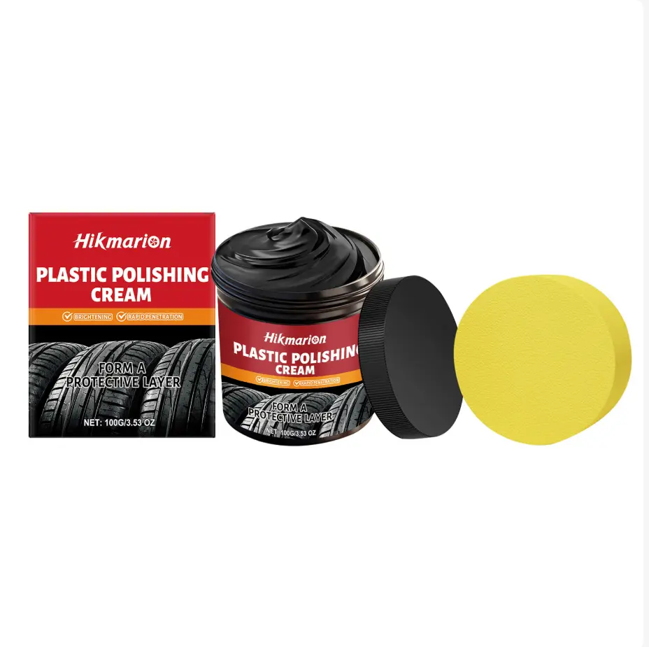 Hikmarion Plastic Polishing Paste, Automotive Plastic Parts, Tire Care, Cleaning, Maintenance, Refurbishment And Polishing Paste