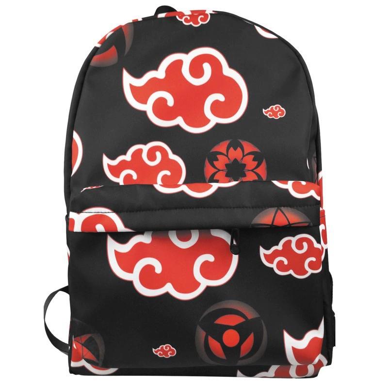 Naruto Anime Backpack Akatsuki Red Cloud Konoha Leaf Village Backpack Large Capacity Laptop School Bag Canvas Casual Travel Daypack Itachi Uchiha Naruto Uzumaki Anime Fan Backpack For Teen Boys Girls Student Outdoor Backpack Multiple Styles Available