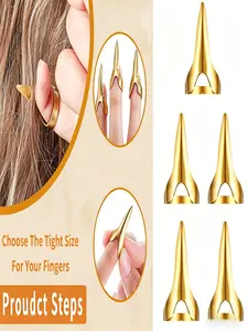 5 Stainless Steel Hair Parting Tools, Adjustable Ring Design, Quick Partition, No Hair Pull, Professional Hair Styling Tool, Hair Styling Kit