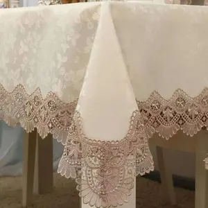 Lace Edge Tablecloth for Elegant Home Décor, Stylish Table Cover for Dining Room and Kitchen, Perfect for Special Occasions, Picnic Table Cover