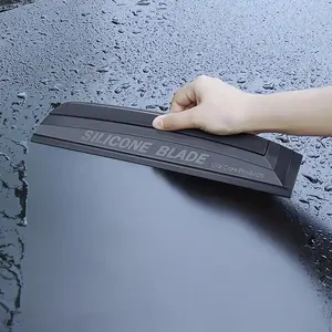 Non-Scratch Silicone Car Squeegee, Flexible Water Blade Drying Tool, Ergonomic Grip Window Wiper for Streak-Free Car Washing & Winter Cleaning
