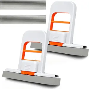 2 count Mini Foldable Desktop Mop,Self-Squeeze Sponge Mop,Wet/Dry Use Mini Mop for Bathroom, Kitchen, Glass,  & Small Spaces Portable (4 Sponge  +2 Squeeze Handle)