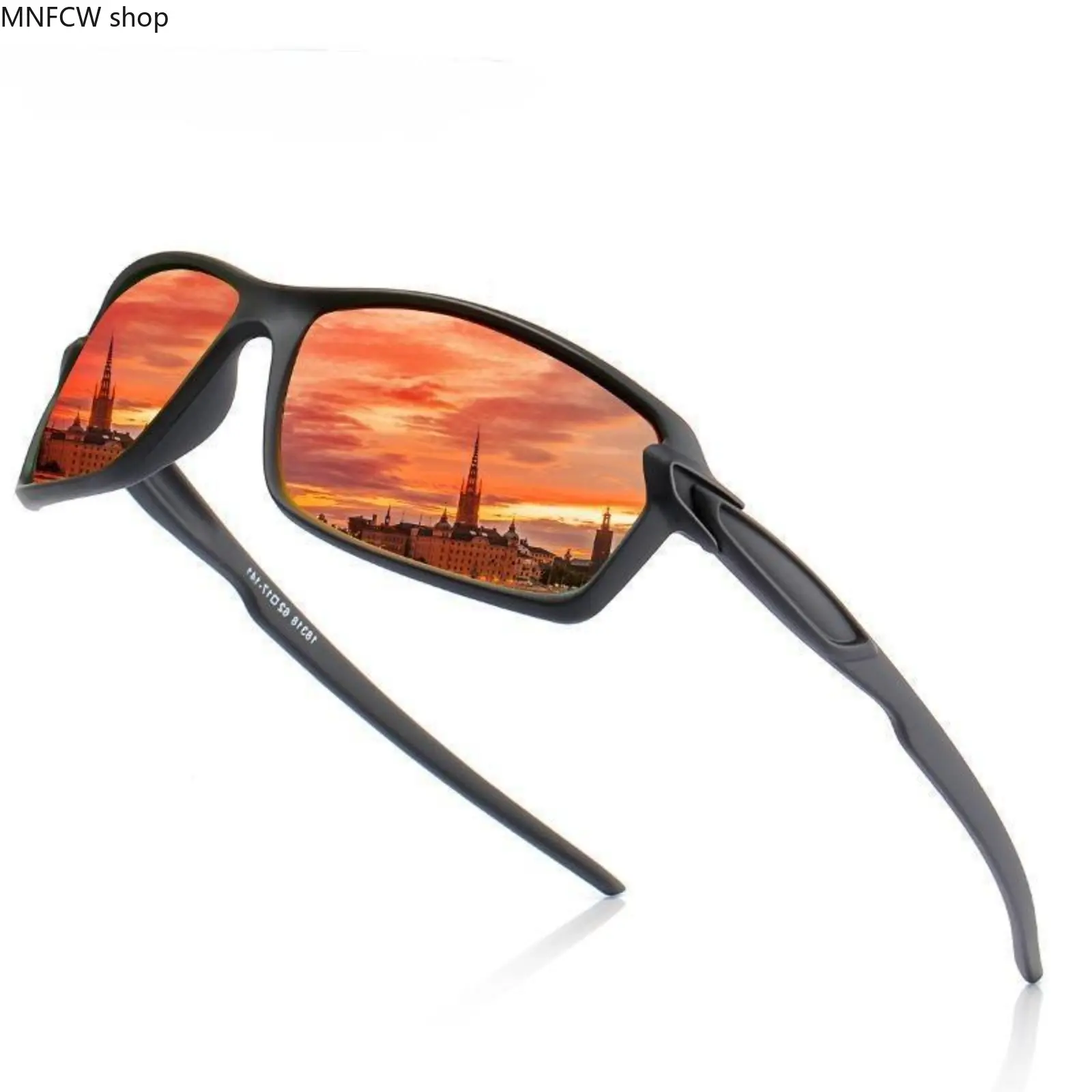 Men's Wrap-Around Sports Sunglasses - Shatterproof HD Polarized Lenses, Windproof, Anti-Sand, for Fishing & Cycling, Cycling Shades, Men's Sunglasses