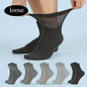 5/10/20/30 Pairs Diabetic Socks, Seamless, Breathable & Soft Comfort Fit - Polyester/Spandex Blend, Machine Washable, Everyday Wear, Diabetes Care | Neutral Color Socks | Fabri