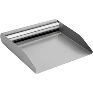 Stainless Steel Kitchen Food Scoop, 6" Food and Bench Scraper With Handle
