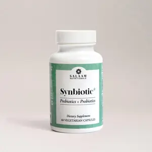 Salaam Nutritionals Synbiotic Plus Halal Probiotic with Prebiotics 3.5 Billion CFU Veggie Capsules 60 Count Gut and Immune Support Digestion Vitamin Daily Dietary Supplement