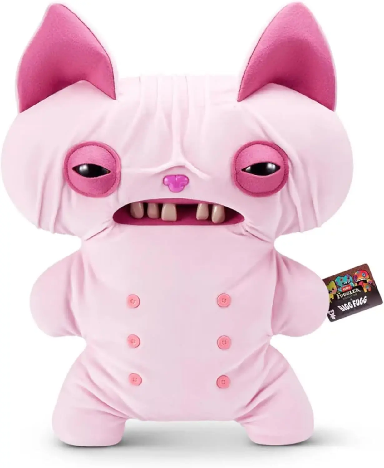 ZURU Fugglers Bigg Fuggs - Big Funny Ugly Monster Plush - 17 inches (Pinkle McStinkles)