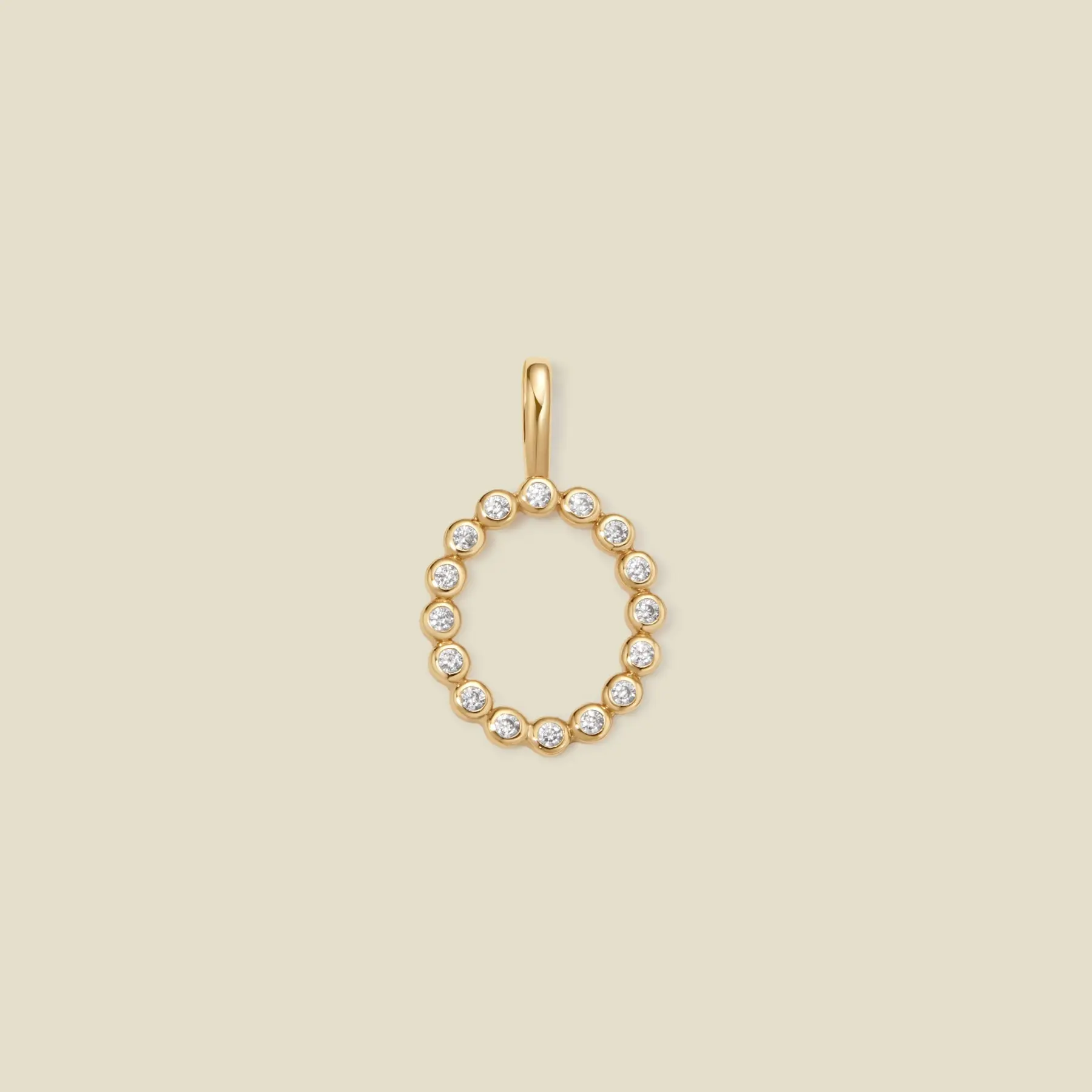 CZ Poppy Initial O Charm
