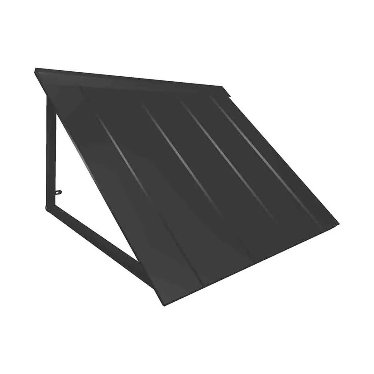 Awntech 8 ft. Wide Heavy Duty Sunshade Canopy - Black Powder Coated Stainless Steel Fixed Wall-Mounted Awning, 104x24x36 in., Windproof, Waterproof, Easy Install, Outset Slope, Door/Window Use, Assembly Required, Adds Curb Appeal